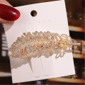 New Rhinestone Feather Hair Barrettes Party Fashion Accessories Hairpin Korean Clip Exquisite Spring Clip